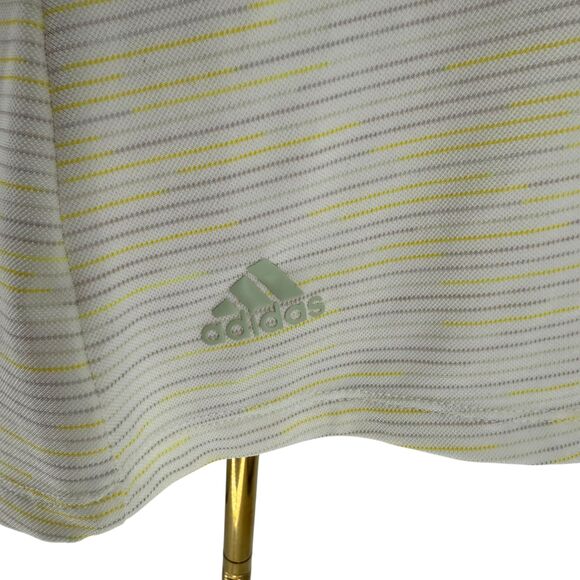 Adidas Golf Polo Shirt Women's Large White Yellow Short Sleeve Novelty HS6663 - Picture 8 of 16